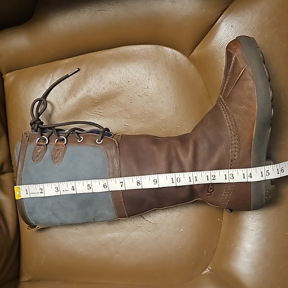 Ugg Australia Belcloud Leather Waterproof Sheepskin Knee Boots Size 7.5 - Picture 15 of 16